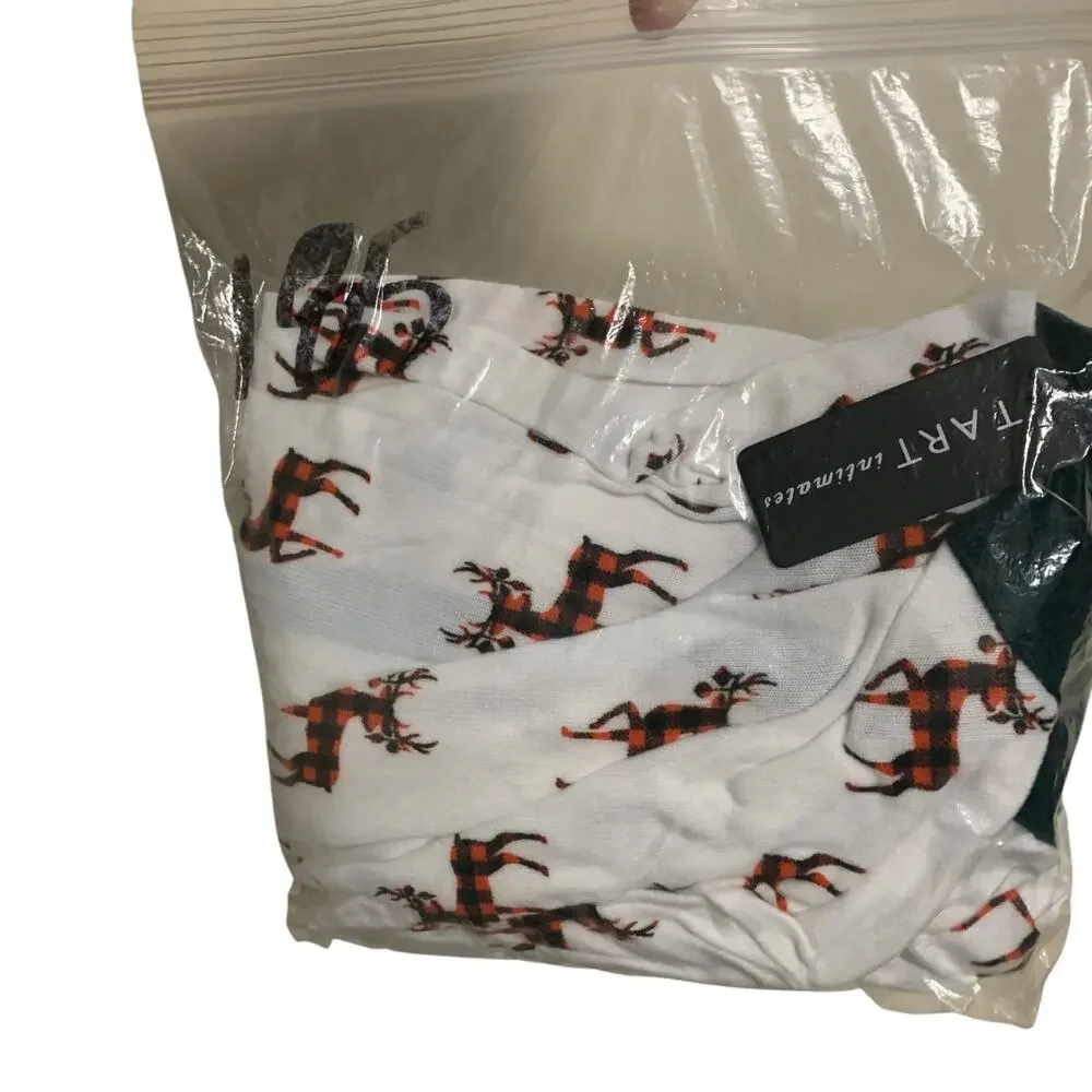 Tart Intimates Tenlie Plaid Reindeer Jumpsuit Womens Size S